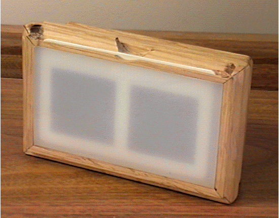 Back view of medium format viewer